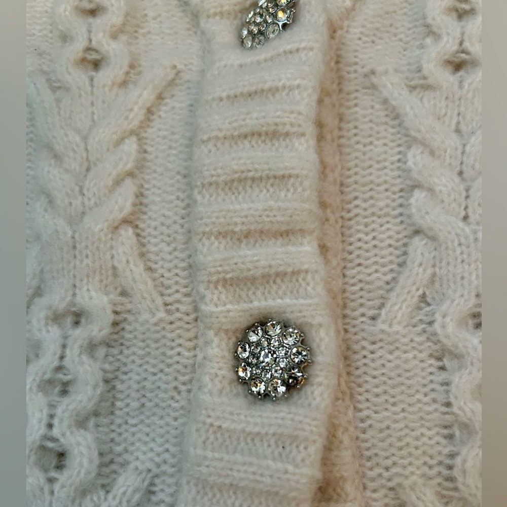 NWT A New Day Chunky jeweled button Cable Cardigan - Picture 3 of 4